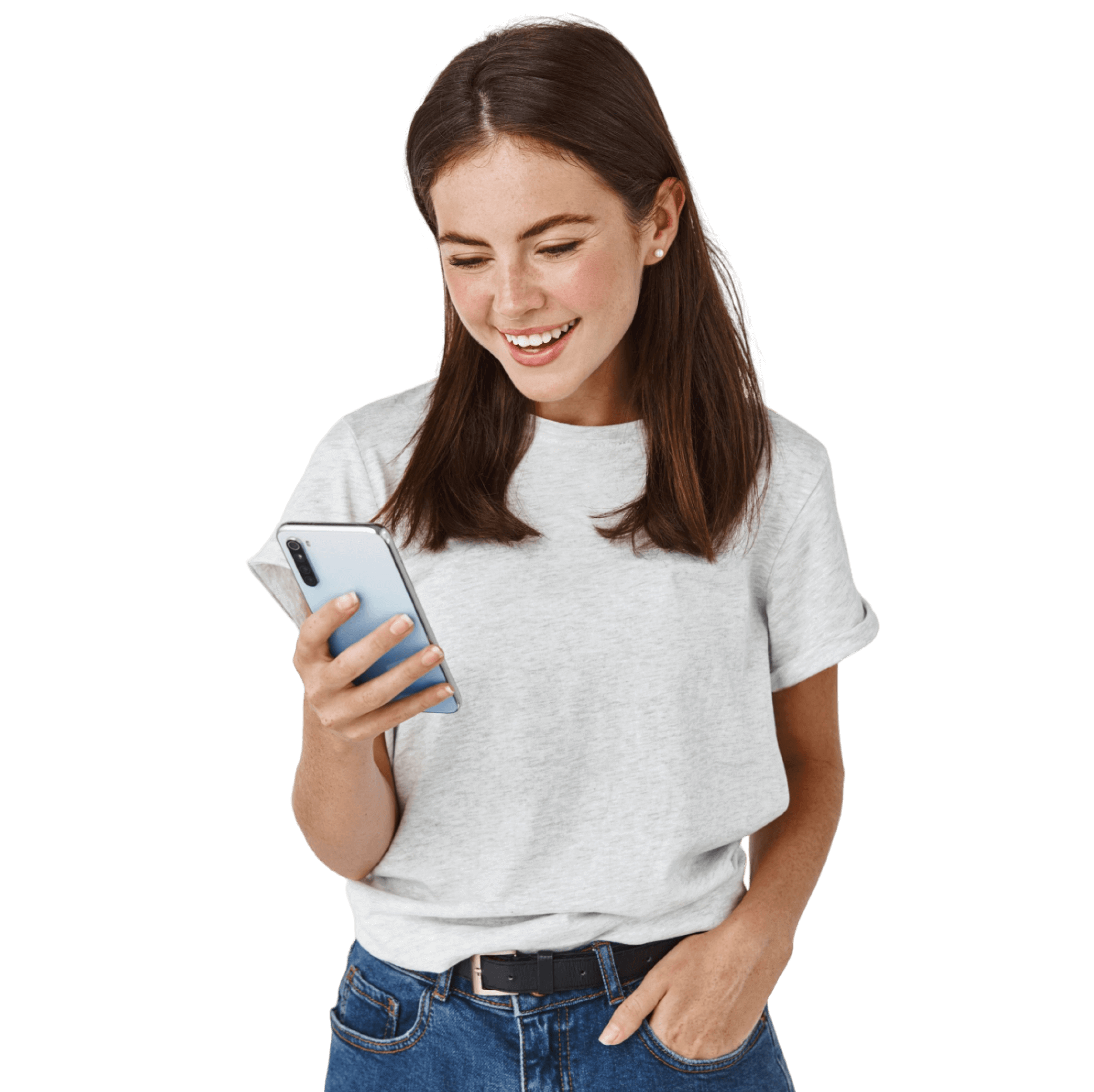 Woman using phone